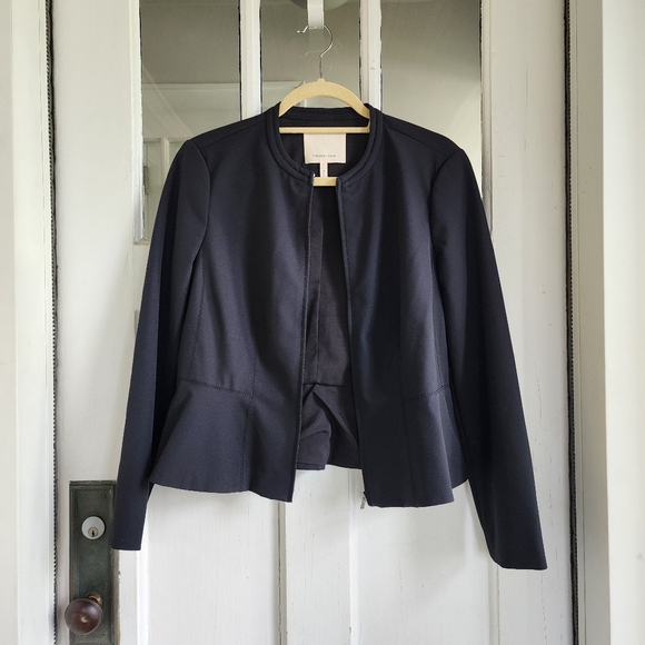 Rebecca Taylor Ava Zip Front Peplum Jacket, Sz 6 - Picture 12 of 12